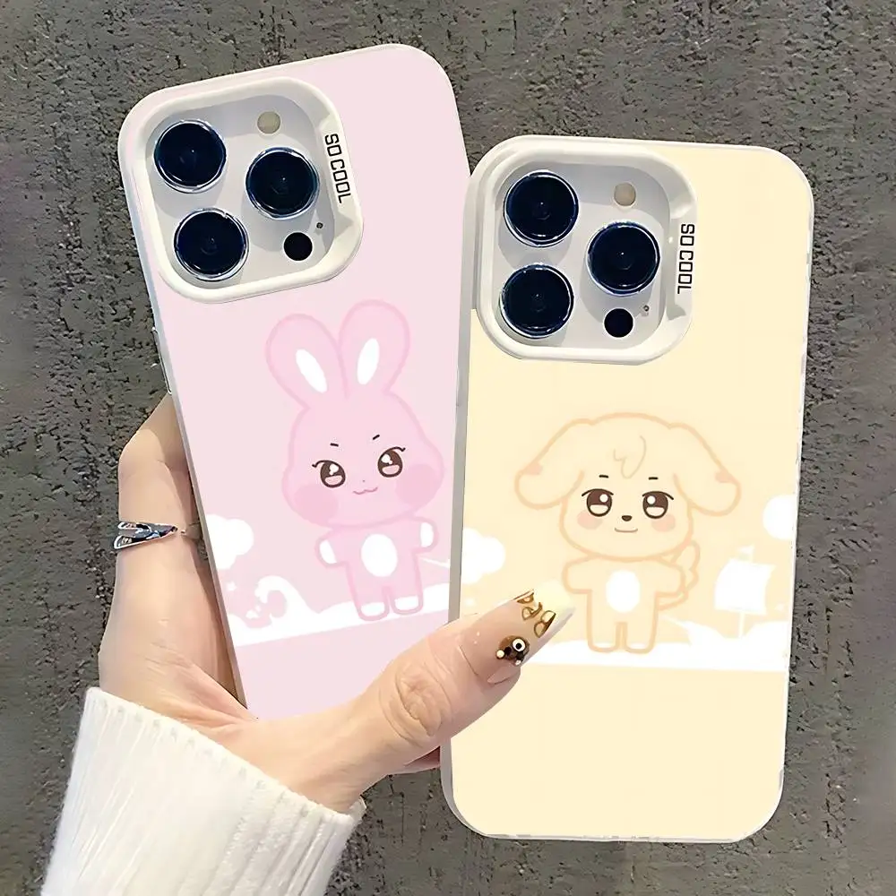 

Cute A-ANITEEZ-ES Cartoon Phone Case For iPhone 17,16,15,14,13,12,11,Pro,XS,Max,Plus,Mini,SE White Candy Matte Shockproof Cover