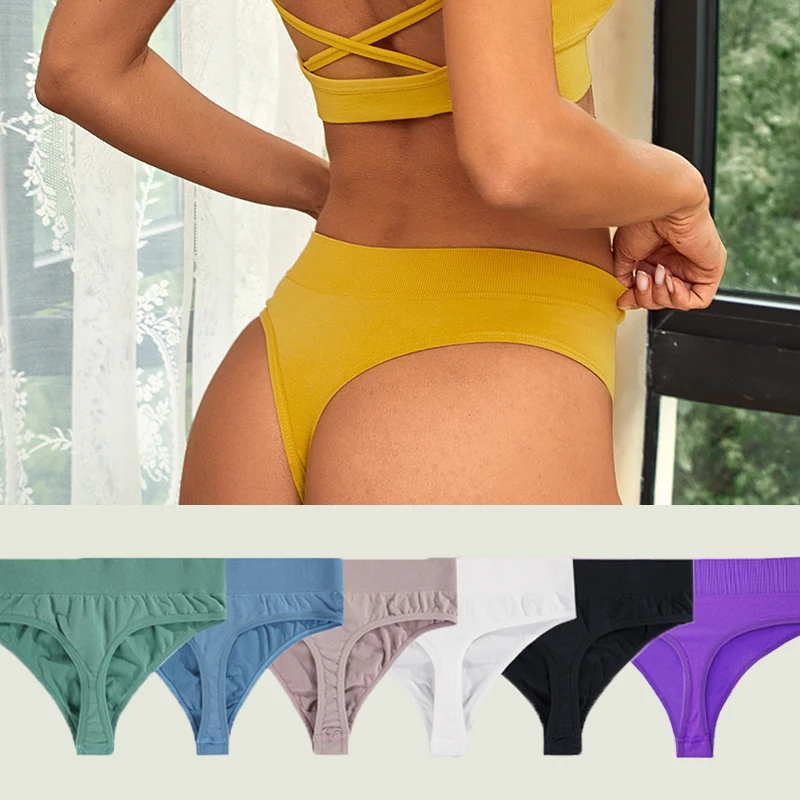 Sexy Thongs Panties Women G-String Lingerie Comfortable Fashion Ladies Underwear Solid Color Four Seasons Simplicity Thong