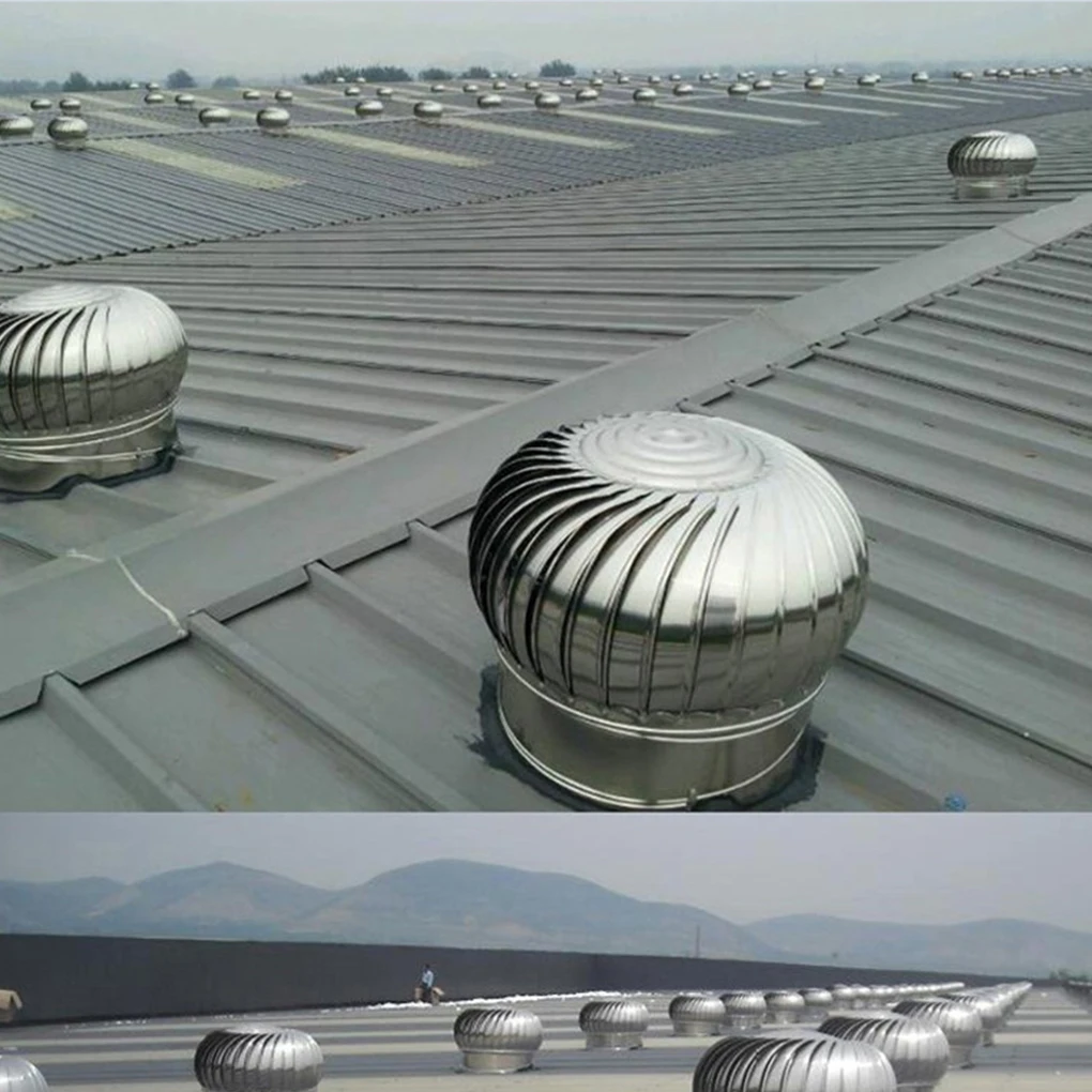 Stainless Steel Roof Ventilator Round Polished Air Vent 350mm Type 5