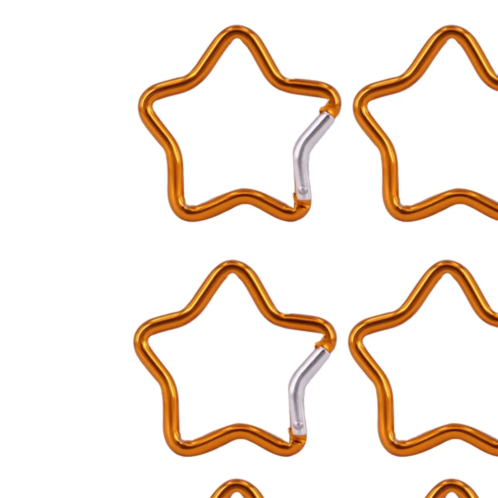 Small Carabiner Clips Star Shape Quick Release Keyring Hook Lightweight Aluminum for Women Camping
