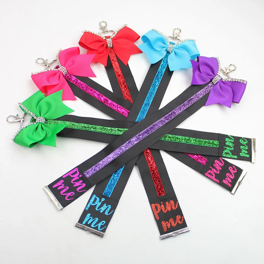 Neue Bogen Cheerleading Zubehör Schlüssel Kette Bogen Band Telefon Rucksack Hängen Zubehör Schlüssel Ring Party Geschenk Großhandel