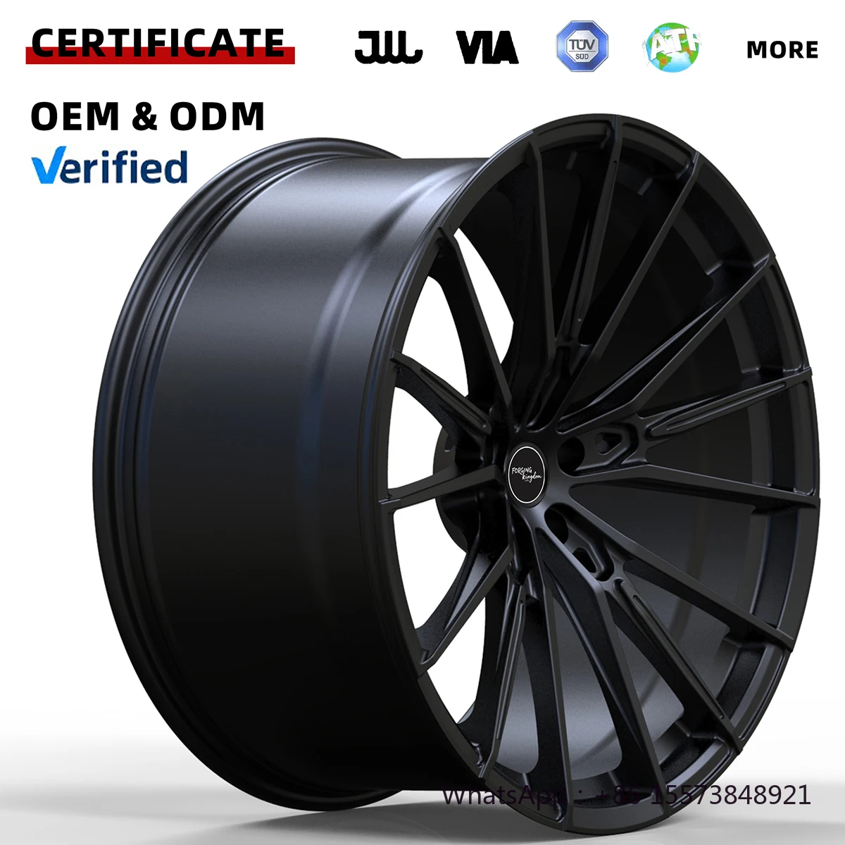 

High Quality Matte Black 6061-T6 Aluminum Alloy Forged Wheels 17-26 5x112/130/120 40mm ET New Passenger Car Wheels Wholesale