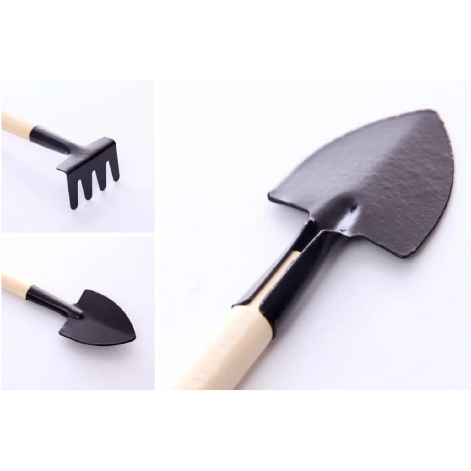 ['Rust-resistant Iron Mini Gardening Tools Set for Pot Planting Spade Shovel Rake', 'PCS Garden Tools Set for Pot Planting Mini