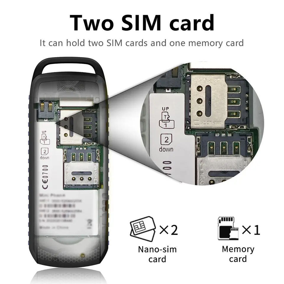 SERVO Mini Mobile Phone 2 SIM Cards Magic Voice Bluetooth Dialing Blacklist Low Radiation Smallest Button Cellphones Four Colors - 3