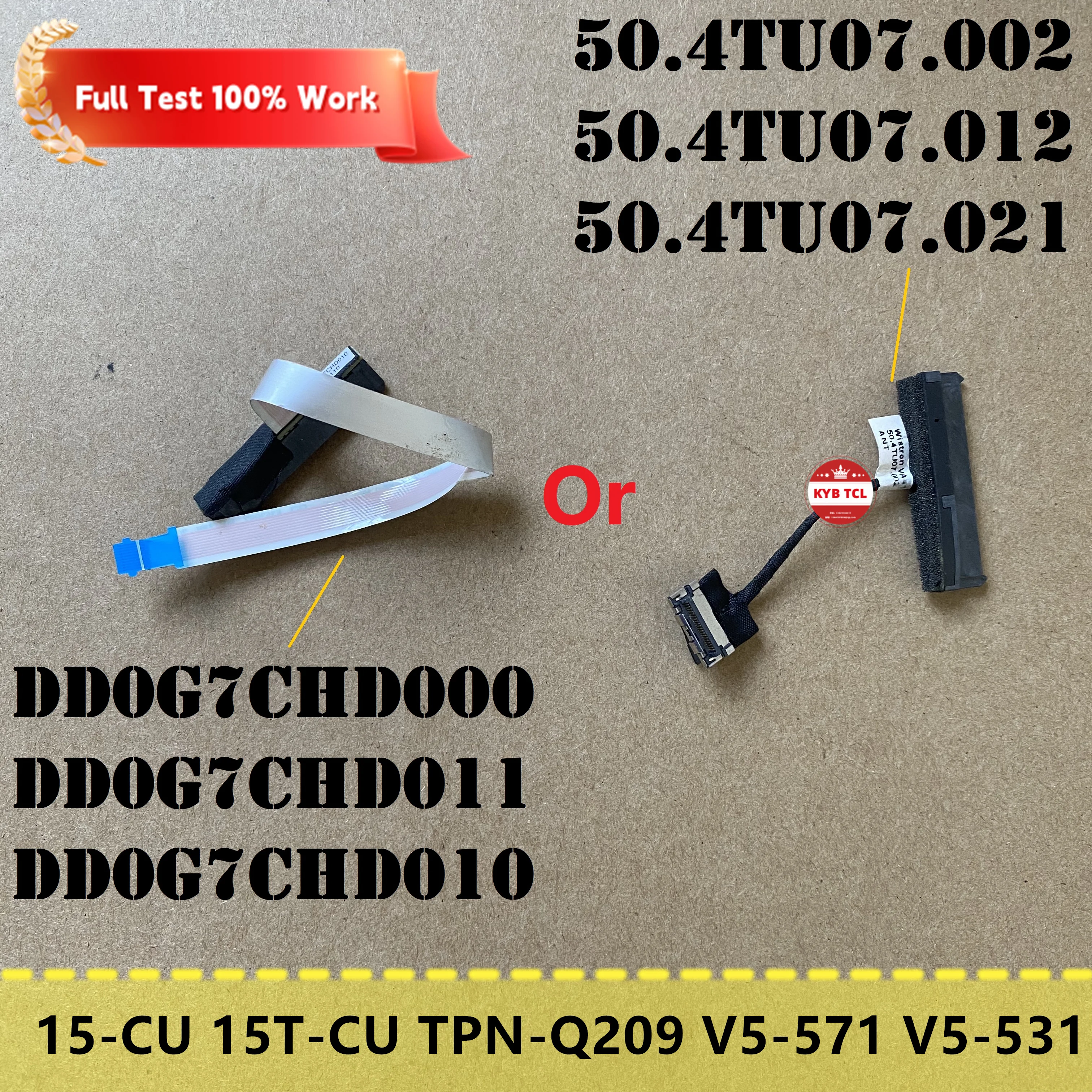 For HP 15-CU 15T-CU TPN-Q209 Or ACER ASPIRE V5-571P V5-531 SATA Hard Drive HDD Cable DD0G7CHD000 010 011 50.4TU07.002 012 021