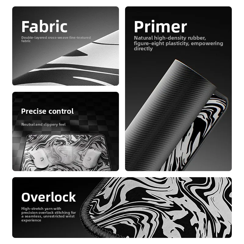 MLOONG Cloud Brocade Pattern Professional Esports Game MousePad Neutral Sliding Control Surface Double Layer Encrypted Cloth Pad
