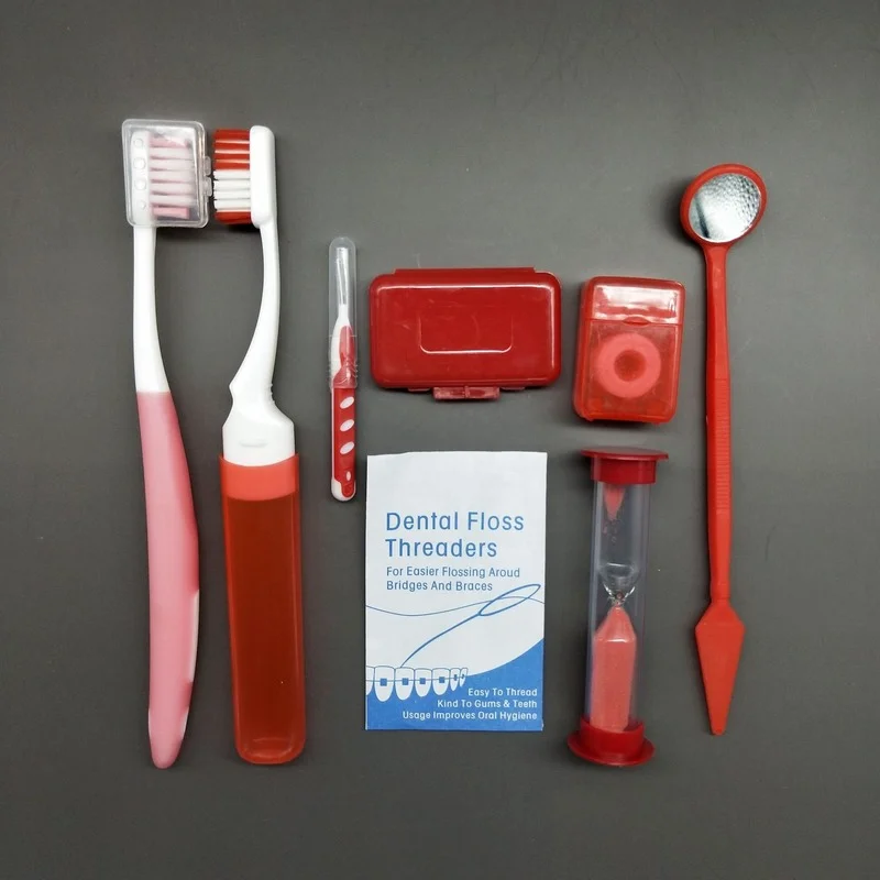 8 teile/satz Oral Reinigung Pflege Dental Zähne Kieferorthopädische Kits Bleaching Werkzeug Tragbare Outdoor Anzug Interdentalbürste BrushOral Pflege