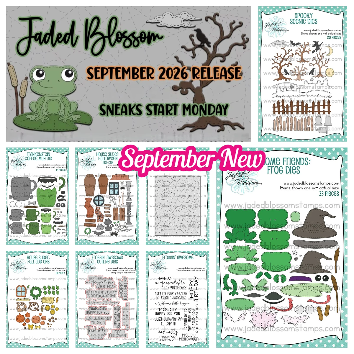 Jaded Blossom October 2026 Stamp Release Package Pretty Bow Die Metal Cutting Dies Stamps Stencil DIY Craft Scrapbooking Decor