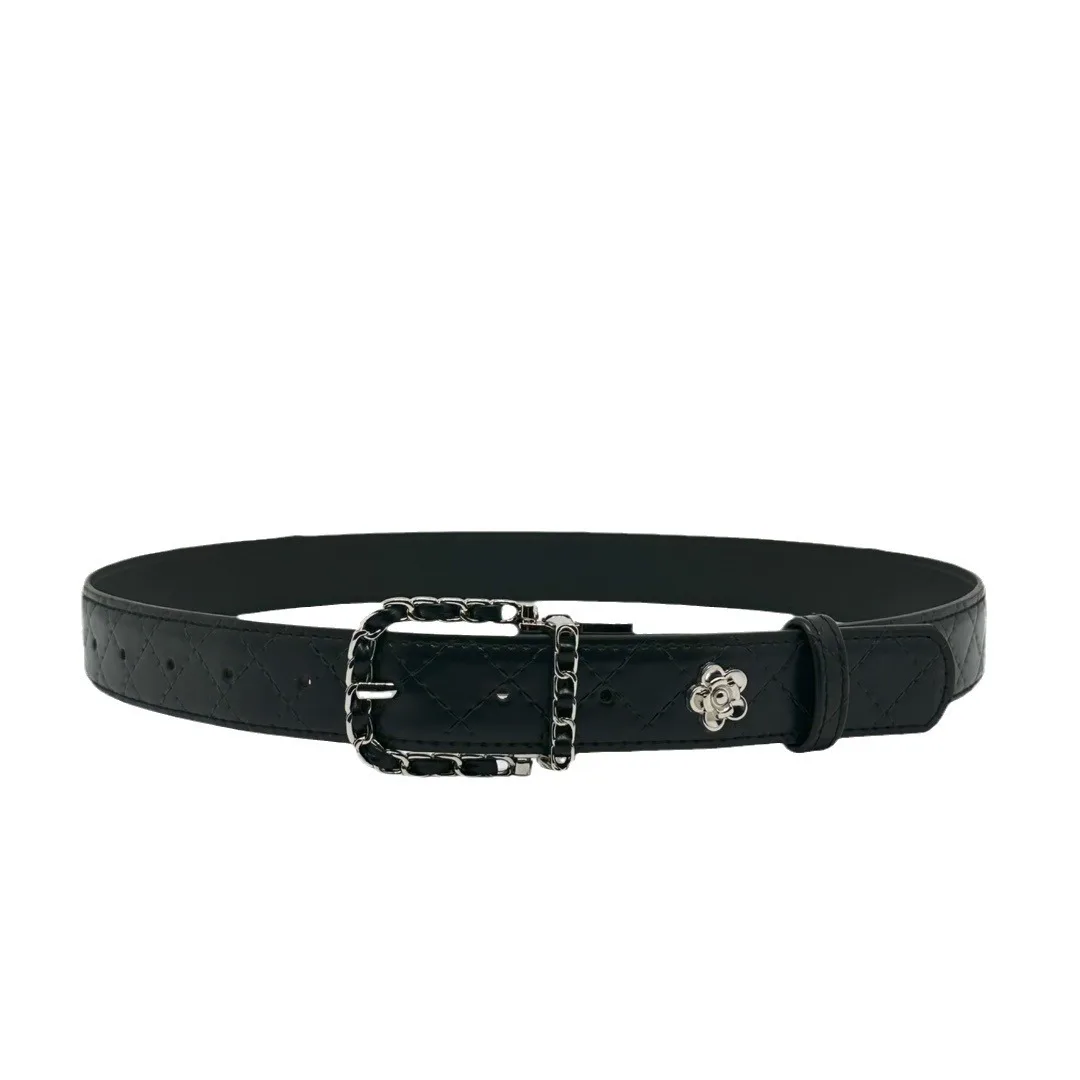 Luxury Brand Leather Belt For Women Designer Alloy Buckle Waist Strap Female Jeans Trouser Dress Waistband