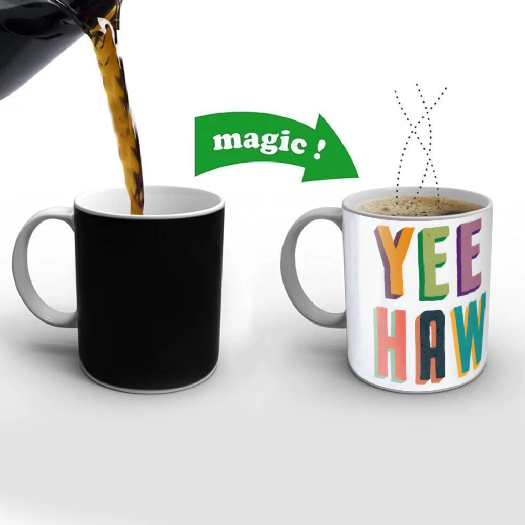 

Joy Creativity Change Color Chang mug Ceramic mug Hot Coffee Cup Breakfast Cup Mug Friend Gift