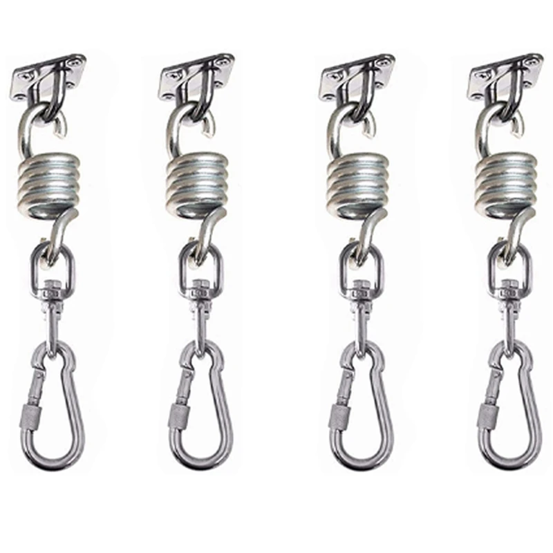 

4Pcs Swivel Hooks For Hammock Swing Chairs Stainless Steel Hanging Seat Accessories Kit For Ceiling/Indoor/Outdoor