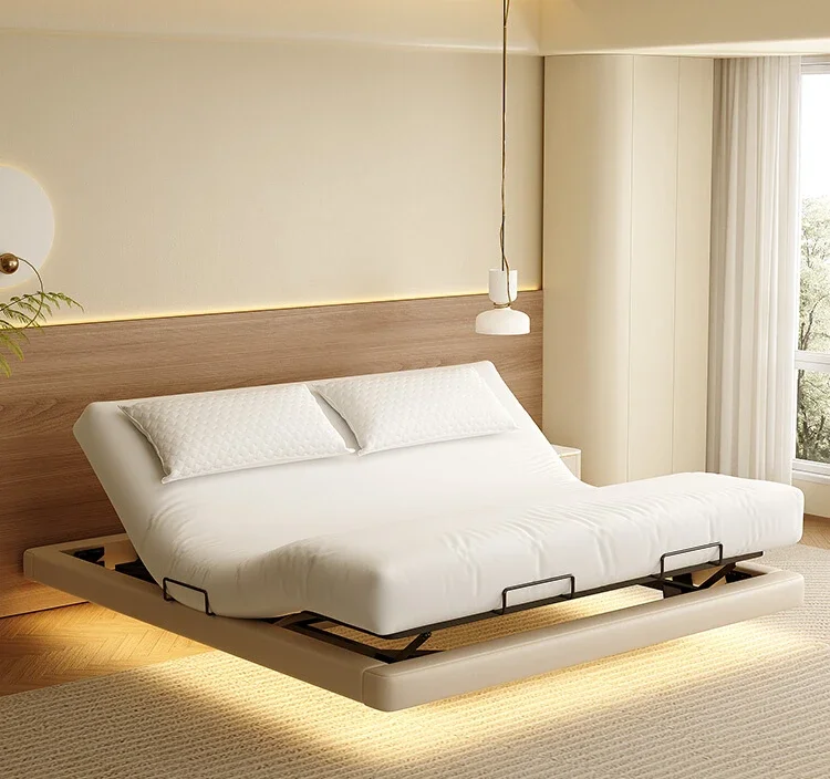 Multifunctional electric intelligent bedless suspension small apartment liftable bed