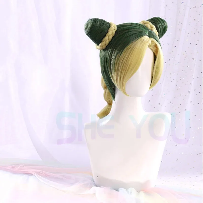 2025年アニメ ジョジョの奇妙な冒険 空条徐倫 コスプレ ジョリーン・クジョウ JOJO ショート耐熱合成毛 パーティーウィッグ + ウィッグ