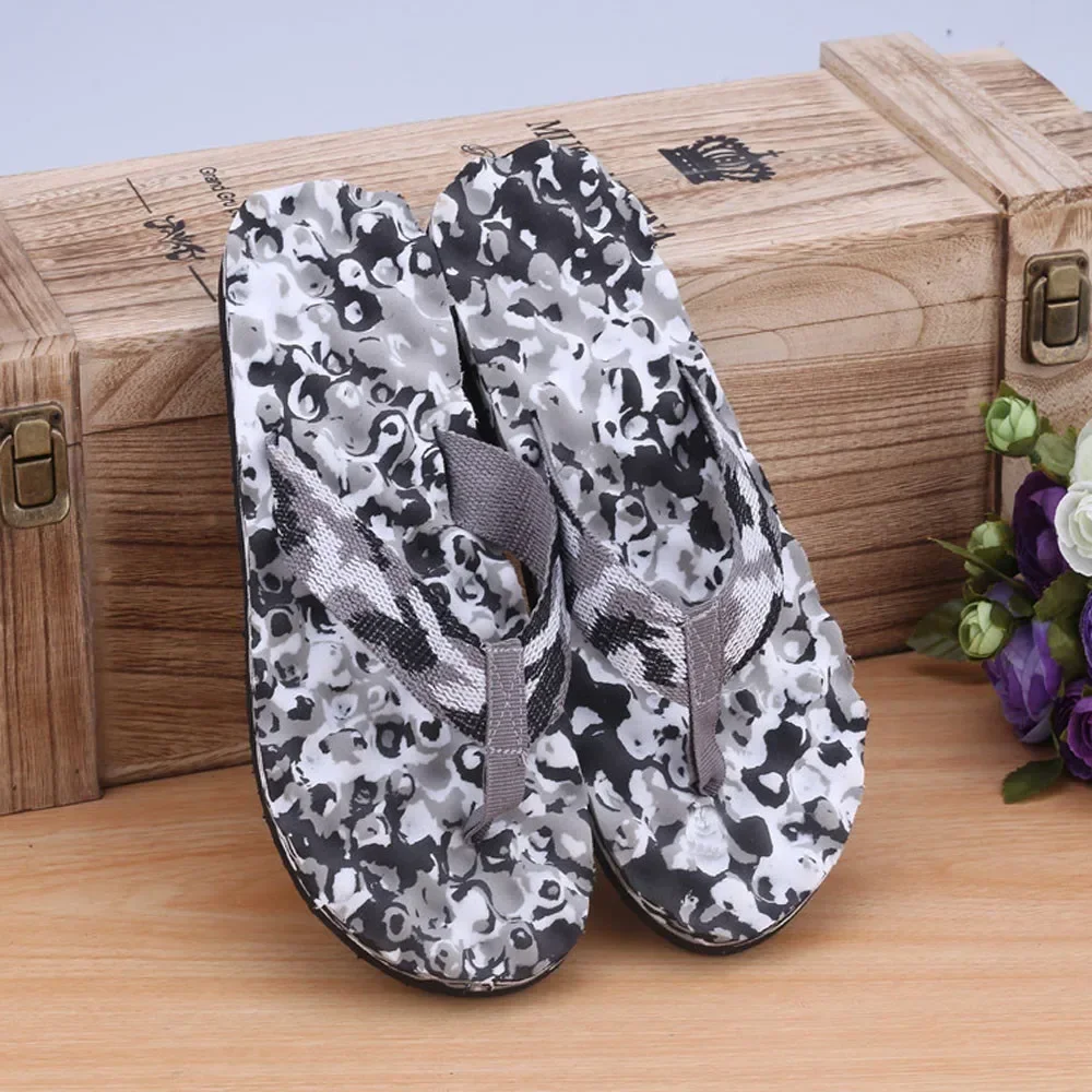 Men Camouflage Flip Flops Slippers Shoes Sandals Slipper indoor & outdoor Casual Men Non-Slip Beach Shoes sapato masculino
