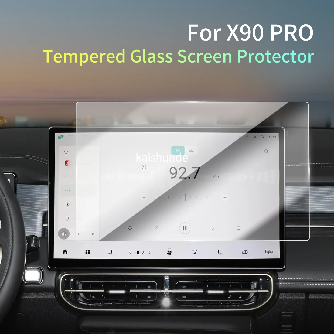 Car Stickers Meters Protector For 26 Jetour X90PRO Tempered Glass Protective Film Display Navigation Vehicle