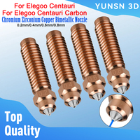 Chromium Zirconium Copper Bimetallic Nozzle For Elegoo Centauri 0.2/0.4/0.6/0.8mm Centauri Carbon Hotend Nozzles 3D Printer Part