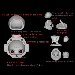 Ob11 Craniotomy Mold 8 Points Polymer Clay Doll Head Making Tools DIY Pottery Handmade Animation Cartoon Character Head Mold