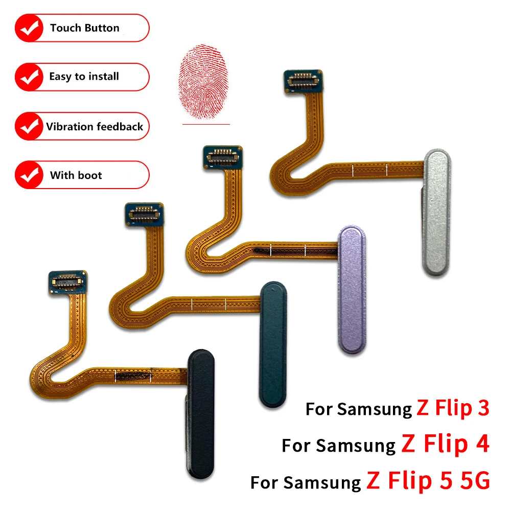 NEW Home Button FingerPrint Touch ID Sensor Flex Cable Ribbon Replacement Parts For Samsung Z Flip 6 3 4 5 5G F711 F721 F731