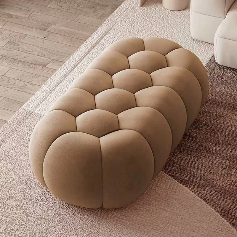 Tabouret de banc de luxe, confortable, doux et relaxant, repose-pieds d'entrée minimaliste, meubles décoratifs pour la maison et le salon