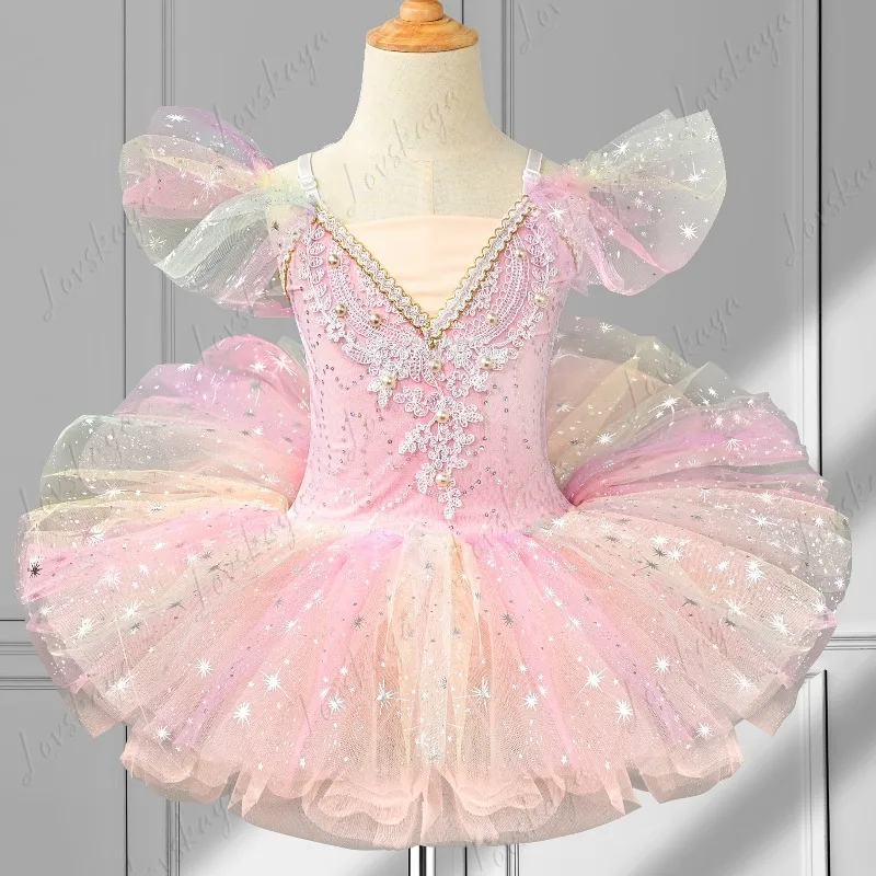 

Балетное платье для девочек, наряд для выступлений — синее детское танцевальное платье «Маленький лебедь» — юбка-пачка — платье принцессы