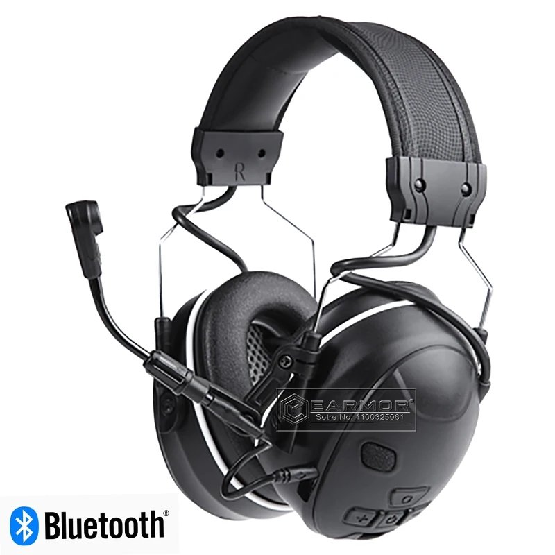 Imagem -04 - Tactical Bluetooth Headconjunto Comunicação Headset Tiro Proteção Auditiva Equipado com Microfone Earmor-c51