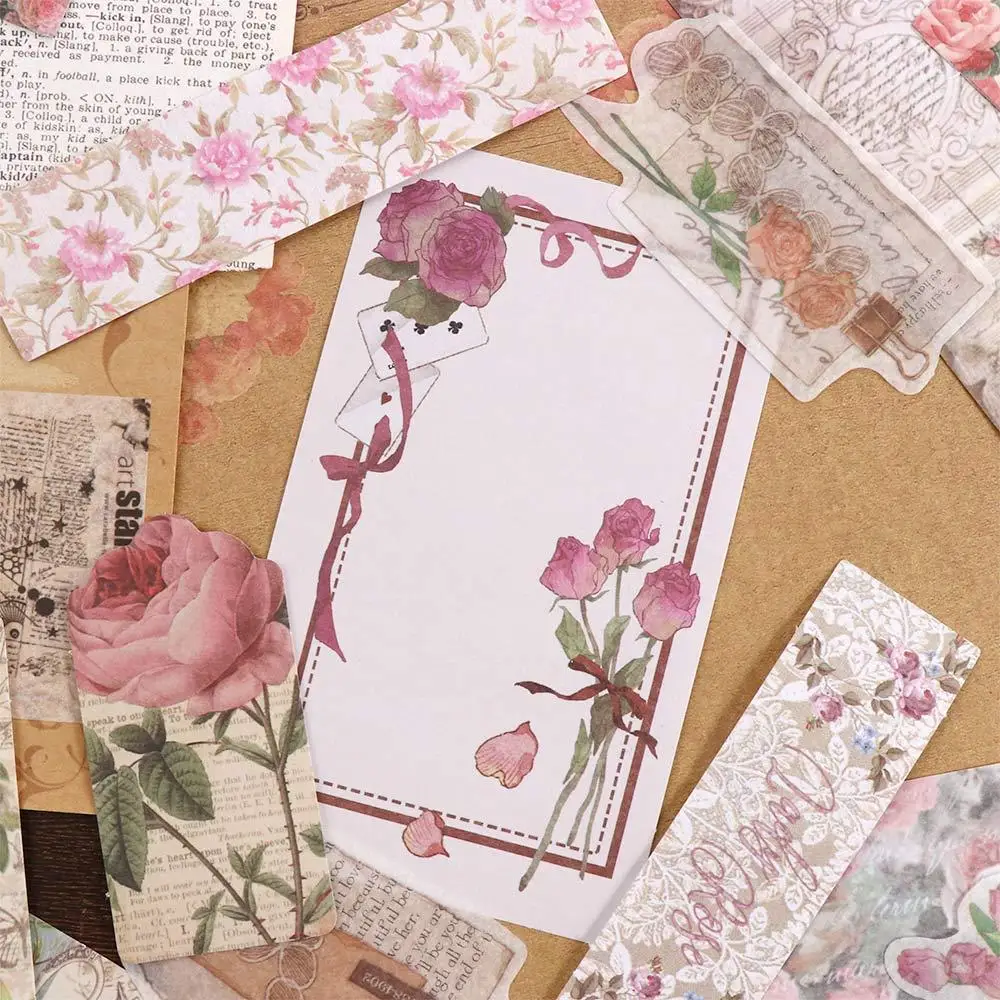 Journal Kit Planner Sticker DIY Ablum Diary Flora Space Vintage Sticker Pack Decoupage Paper DIY Scrapbooking Vintage Sticker