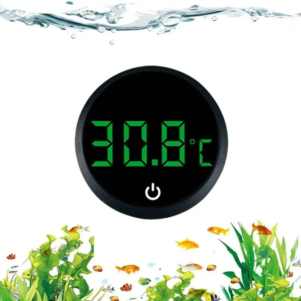 Self-Adhesive Digital Aquarium Thermometer Cordless External Electronic Thermometer High Precision LED Display