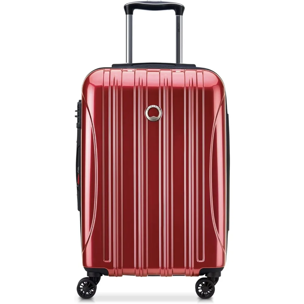

Hard expandable luggage with rotating wheels, brick red, portable, 21 inches