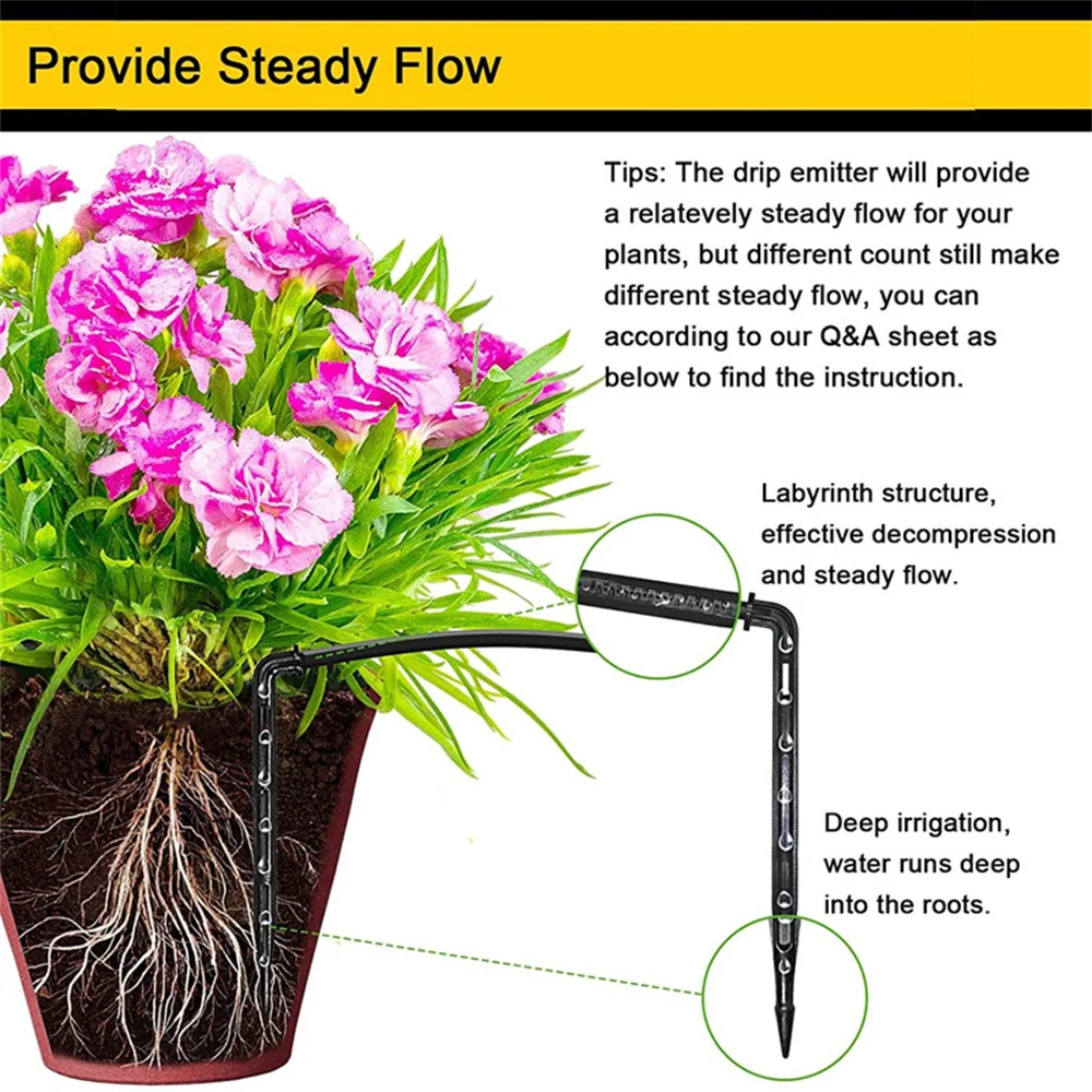 Solar Automatic Drip Irrigation Kit System Solar Powered Self Watering Devices with Water Sensor Supported 10-15Pots Plants