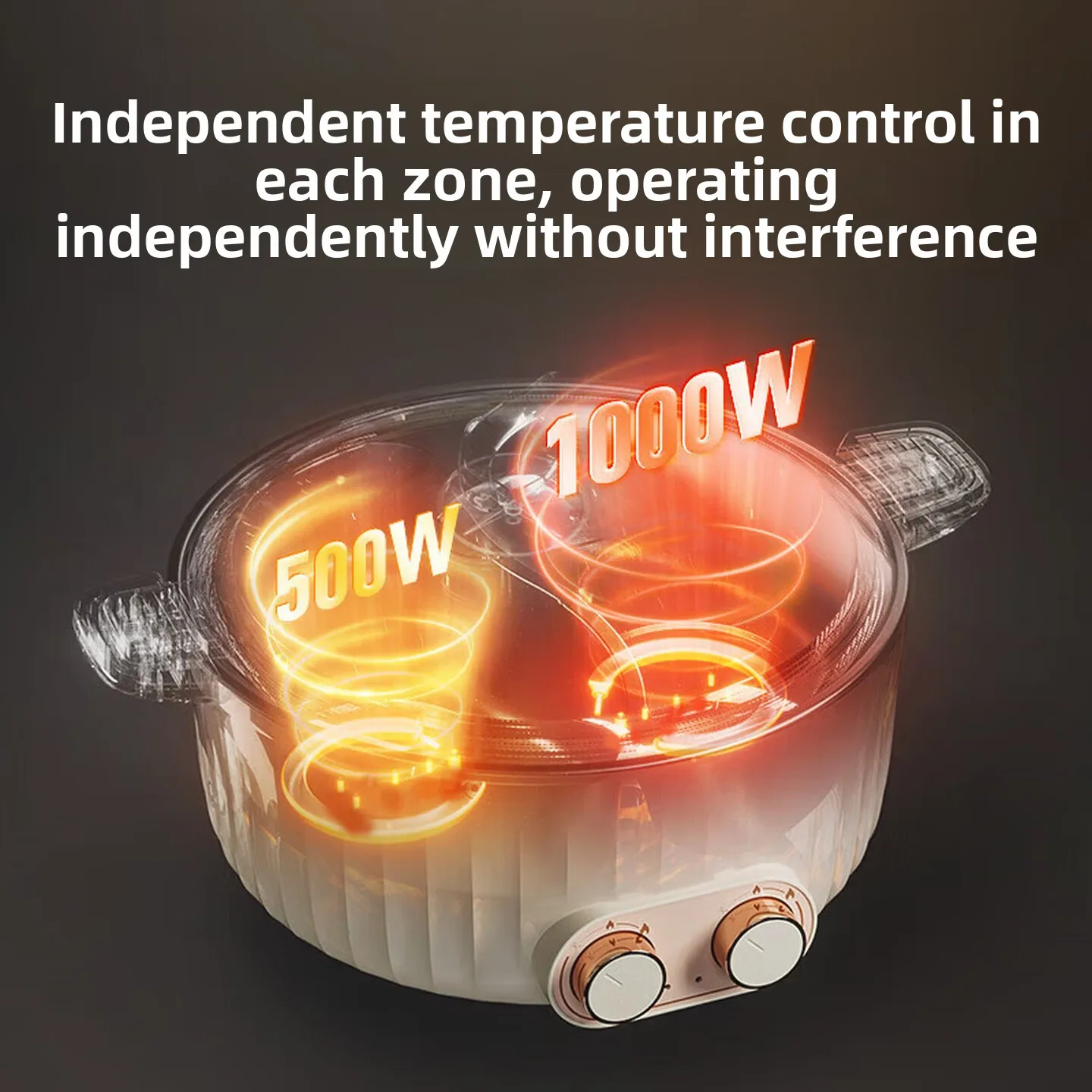 7L Dual Flavor Electric Hot Pot Nonstick Split Cooker Independent Temperature Micro Pressure Home Family Dining Use 전기 훠궈 냄비