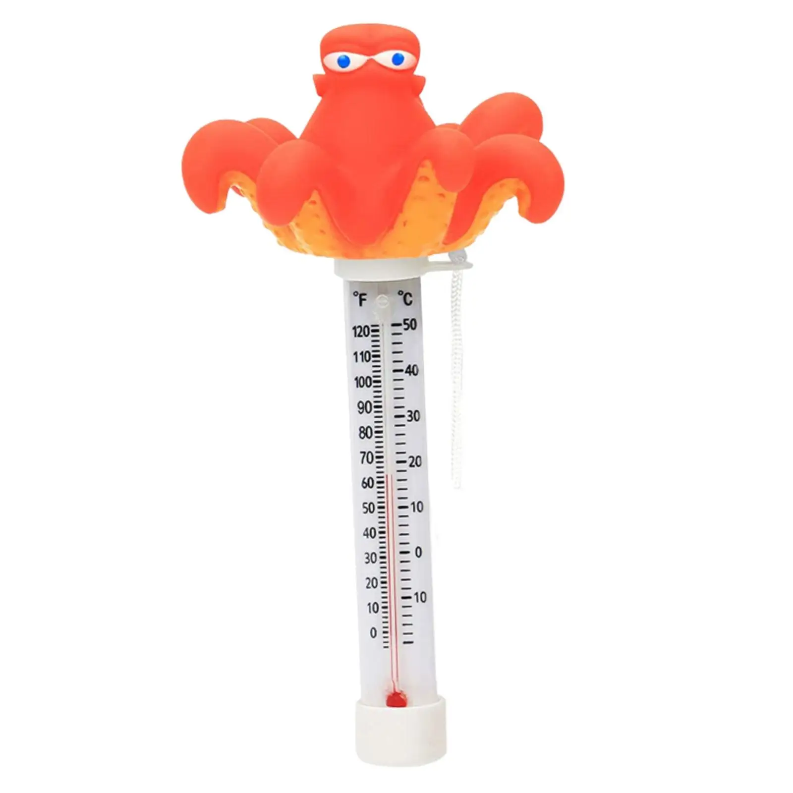 Cute Animal Floating Pool Thermometer with String for Bath Water Temp Measurement Kids Swimming Spa Aquarium Use