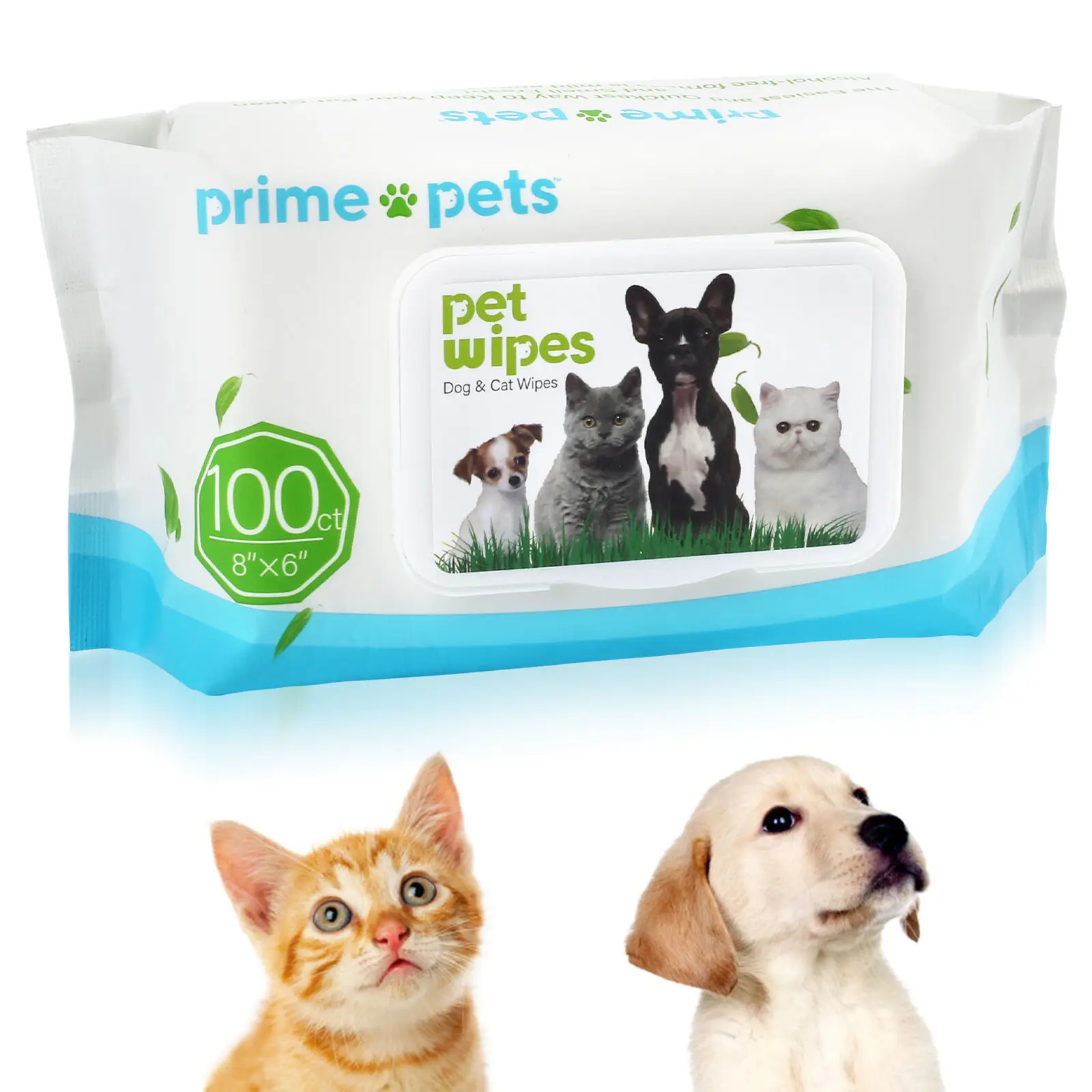 600pcs Pet Wipes for Dog Puppy Cat, Bath Clean Grooming Deodorizing Moisturizing, Durable Soft Portable For Travel 100pcs/bag