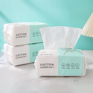 100pcs天然使い捨てフェイスタオルトラベルフェイシャルクレンジングウェットおよびドライメイクリムーバーパールコットンソフトメイクアップタオルタオル 12ベストセールスウェットティッシュ-4