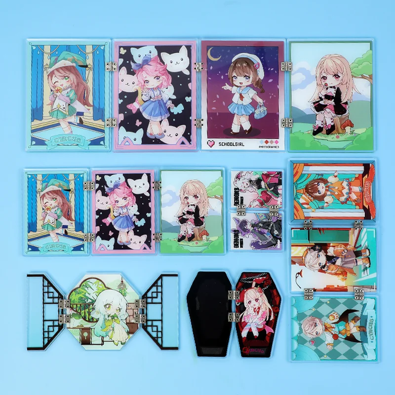 Custom Acrylic Stand Custom Hinged Folding Screen Standees Personalized Anime Character Double Sided Printing Photo Standees view 5