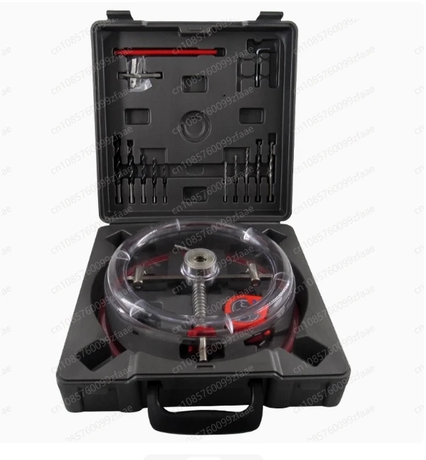

40-200mm Adjustable Hole Saw Cutter Drill Bit Set Woodworking Double Edged Hole Milling Cutter Kit With ABS Dust Shield Cover