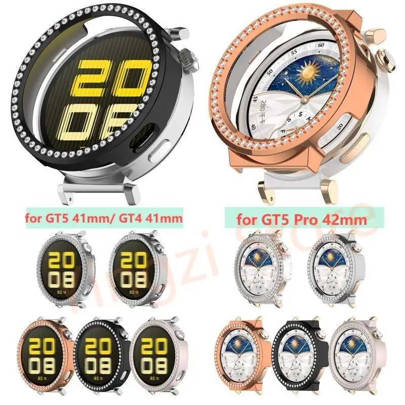 

Bling PC Hollow Case Frame for Huawei Watch GT5 41mm GT5 Pro 42mm Diamond Crystal Bumper Protector for GT4 41mm Shell Accessorie