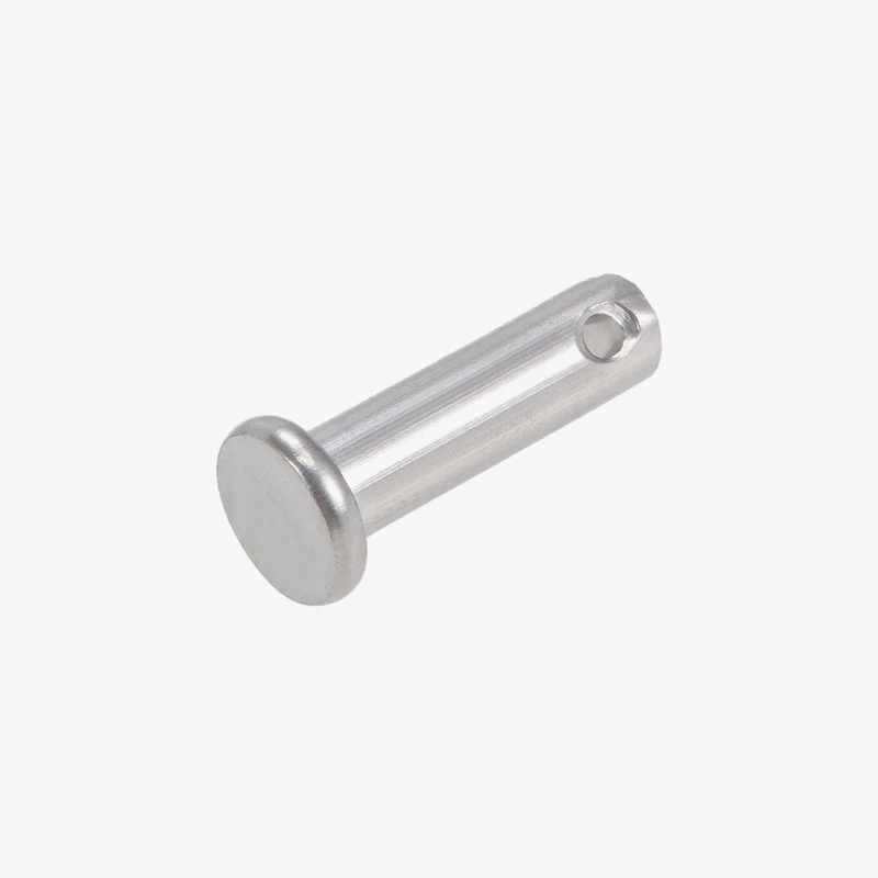 Stainless Steel Clevis Pins 304 Single Hole Flat Head Hinge Pin 6mm 8mm 10mm Dia 20-70mm Length Linkage Pivot Rod