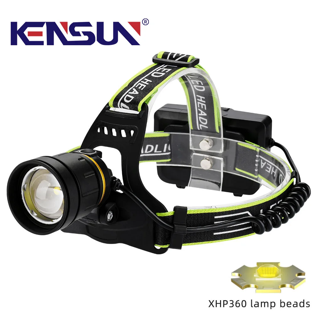 Strong Light Poweful Headlamp Sensor 36-core Wick LED Flashlights  Telescopic Zoom Light Lamp For Fishing Camping