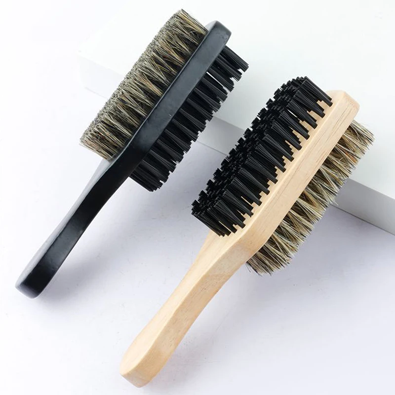 

Professional Soft Boar Bristle Dual Side Wood Beard Brush Men Mustache Comb Hairdresser Brush