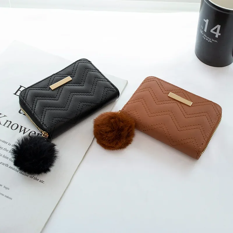 Mini Short Wallet For Women Fashion Simple New Large Capacity Versatile Heart Color Clutch Zipper Coin Purse New Purses