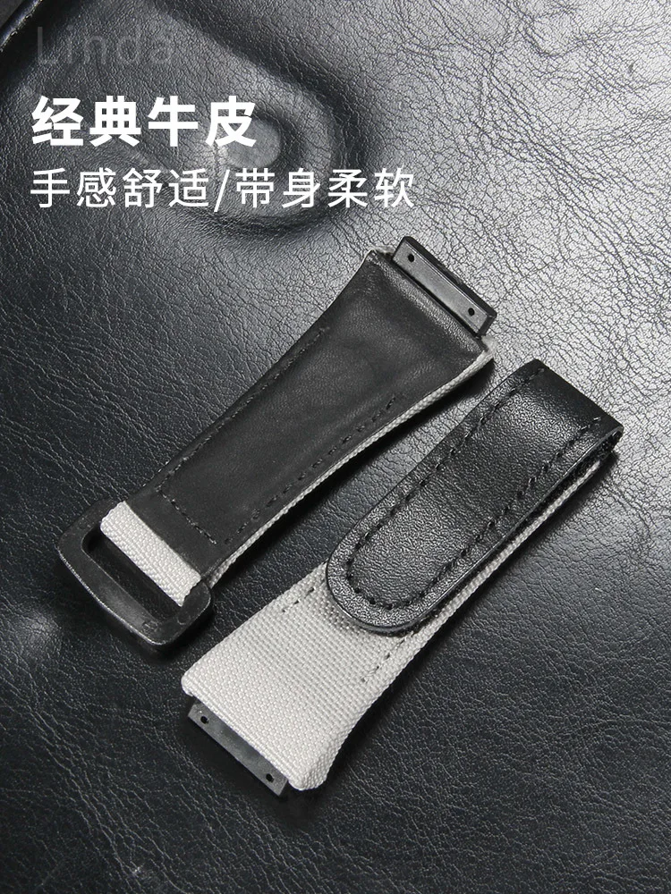 Nylon Canvas Watch Band for Richard Mille Rm 50 53 Series Geya Velcro Convenient Watch Strap Accessories 25mm Wristband