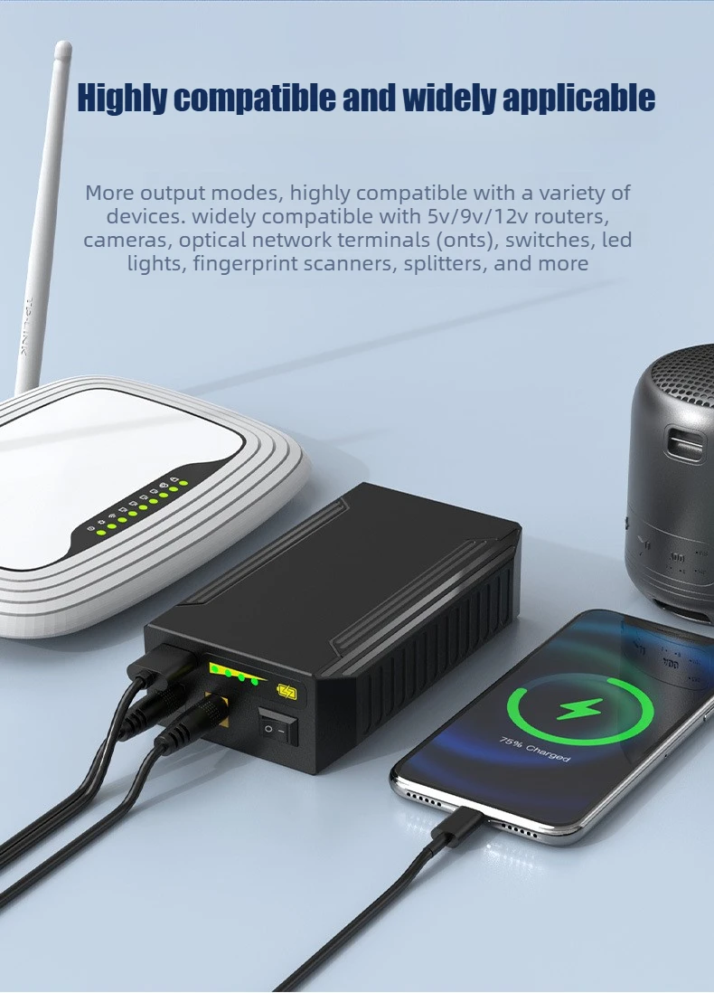 12V 9V 5V Portable Power Bank 18650 Battery Pack Compact Size Large Capacity, Rechargeable Lithium Battery view 6