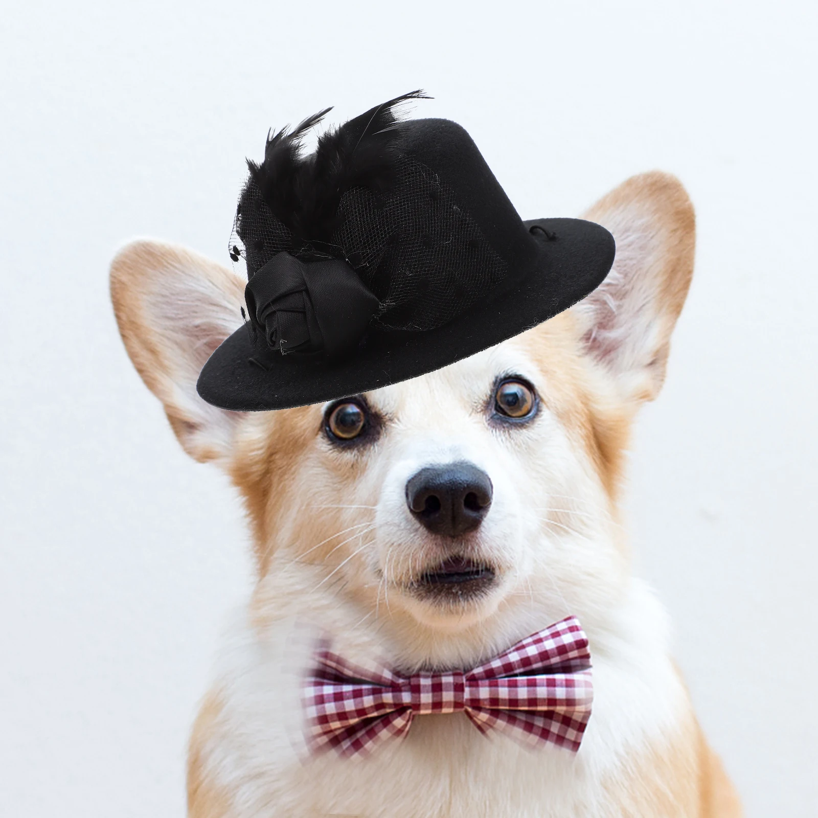 

Hat Hats Wear Decorative Pet Bowler Hat resistant Decorative Denim Bowler Adjustable Puppy Cat Party Carnival Pet Supplies