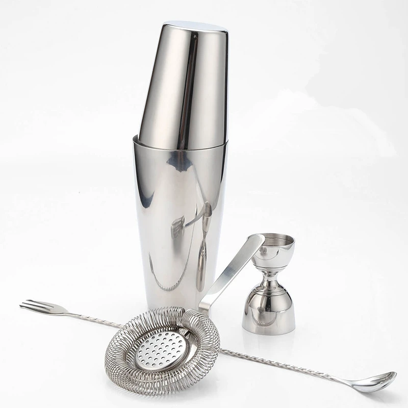 

Cocktail Shaker Bar Set Stainless Steel 4 PCS Copper Plated Cocktail Shaker Mixer Drink Bartender browserKit Bars Set Tools