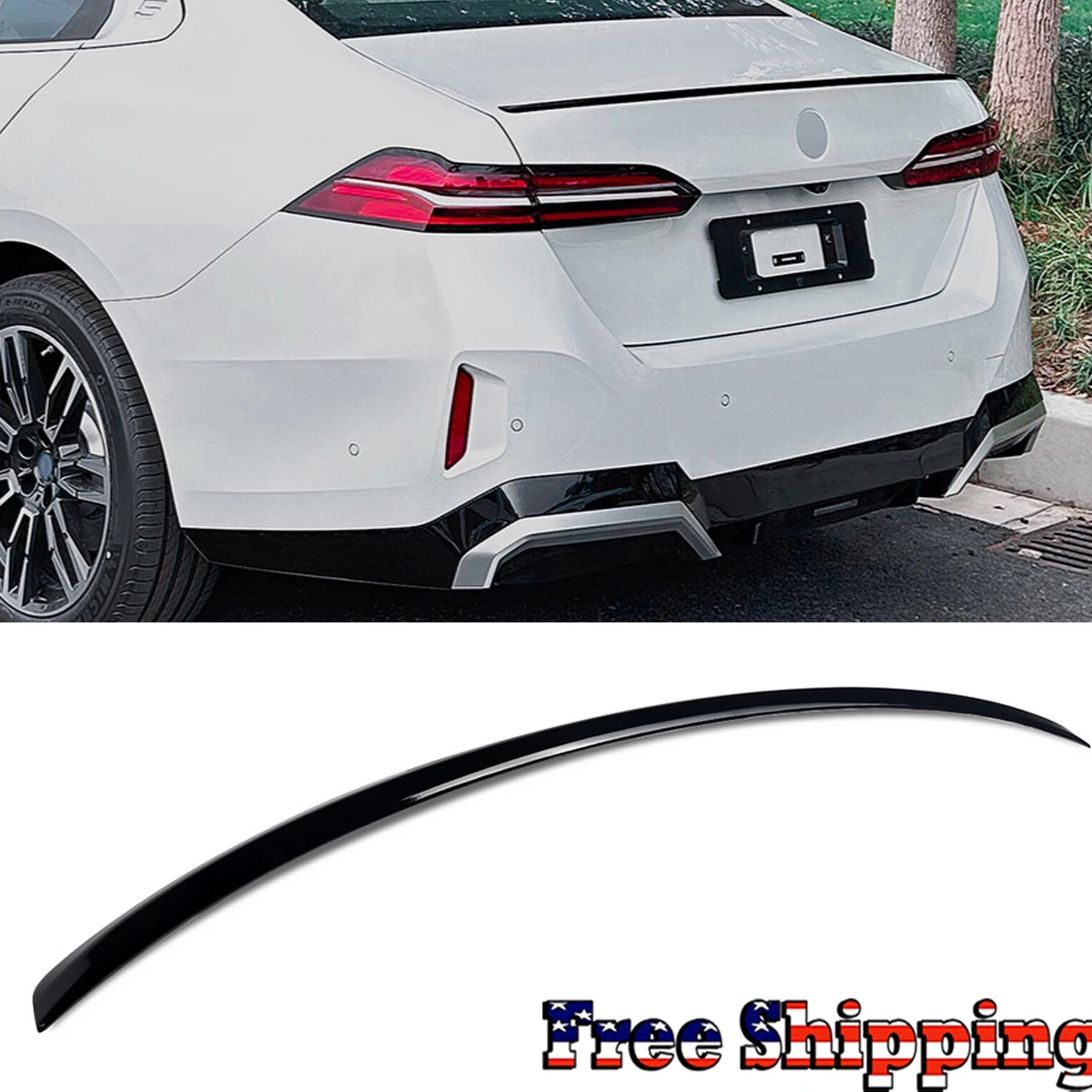 Car Tail Top Wind Spoilers Wings For BMW i5 G60  Series 5 Sport Style Cars Rear Trunk Roof Sport Spoiler Wing Styling 2024 202