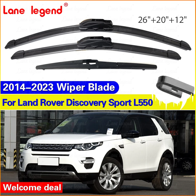 

Wiper Front & Rear Wiper Blades Set For Land Rover Discovery Sport L550 2014 - 2023 Windshield Windscreen Window 26"+20"+12"