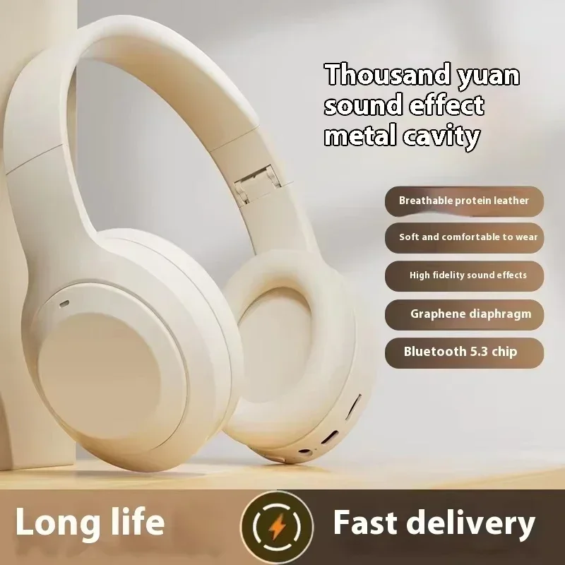 2024 M5 Wireless Headset Bluetooth5.3 HiFi Stereo Earphones Noise Cancelling Gaming Headband Foldable with Mic Earbuds