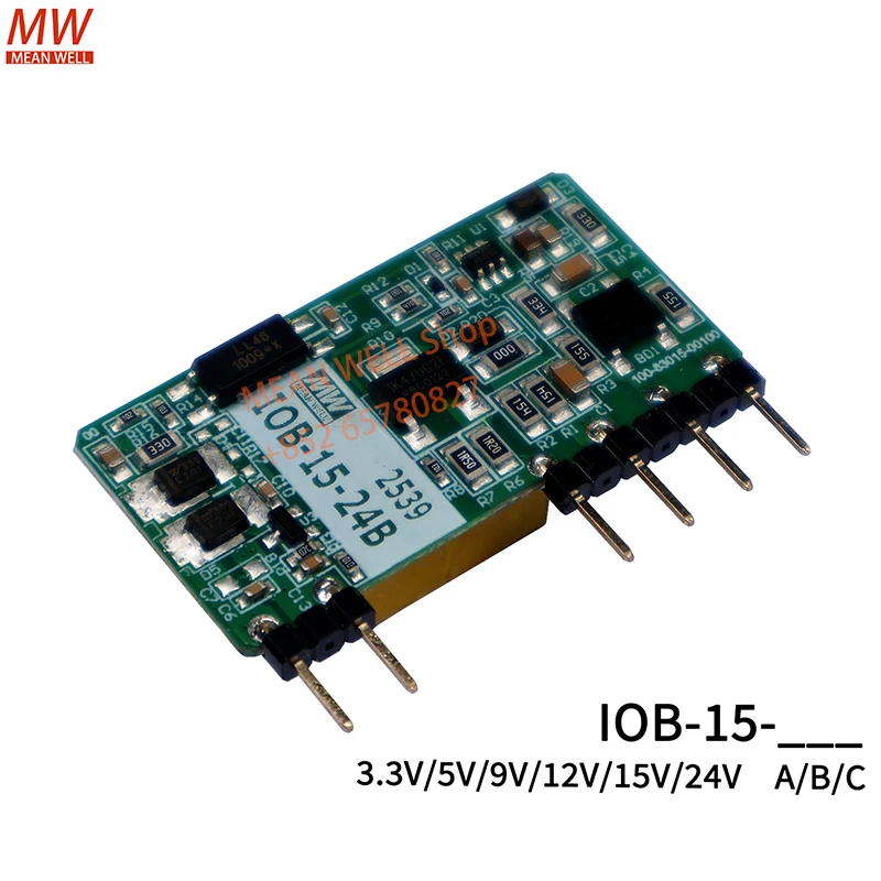 MEAN WELL 15Industrial On Board TypeW  AC-DCPower Module IOB-15-03B IOB-15-05B IOB-15-09B IOB-15-12B IOB-15-15B IOB-15-24B
