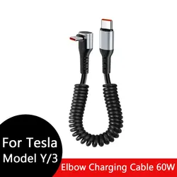 Car Charging Cable For Tesla Model 3 highland Model Y 2026 Model S Model X Mobile Phone Charging Cable 60W Fast Charging Cable