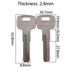 5/10/50/100 Pcs Hi-Rel AP-KM3 Key Blanks for Duplicate llaves de casa en blanco Empty Key for Home Elevator Door Lock Copper
